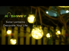 3000K Decorative Solar Lamp Solar Powered Lamp With Glass Plastic Cap