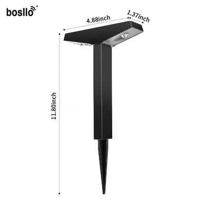 50 Lumens đèn vườn mặt trời màu đen và thân thiện với môi trường cho con đường