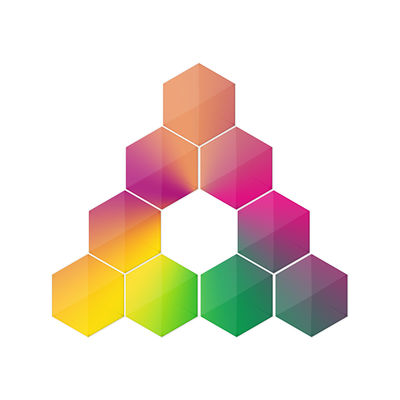 Giá tốt. ABS Tam giác đèn LED bảng điều khiển năng lượng 10W tường gắn đèn RGB trực tuyến