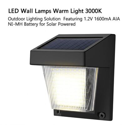 Giá tốt. LED Solar Wall Lamps Warm Light 3000K Outdoor Lighting Solution Featuring 1.2V 1600mA AA NI-MH Battery for Solar Powered trực tuyến